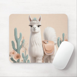 Llama with Saddle in the Desert Mouse Mat