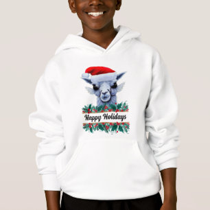 Llama With Santa Hat