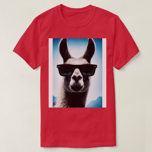 Llama with Sunglasses 1 T-Shirt (Design Front)
