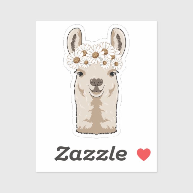 Llama with white Blossoms (Sheet)