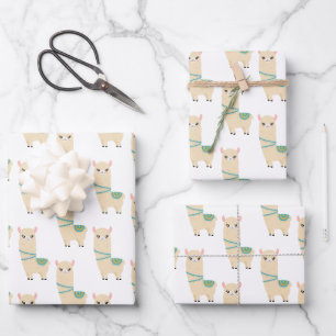 Llama Wrapping Paper Sheets