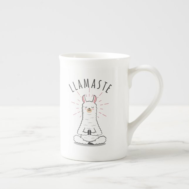 Llama yoga pose with llamaste coffee mug (Right)