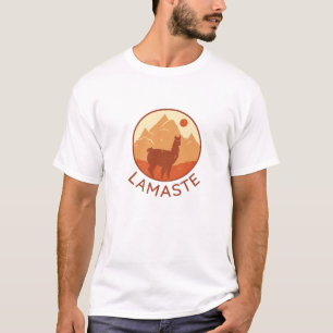 Llama Yoga Pun Funny Namaste Mountain Meditation N T-Shirt