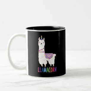 Llamacorn - Funny Unicorn Llama Two-Tone Coffee Mug