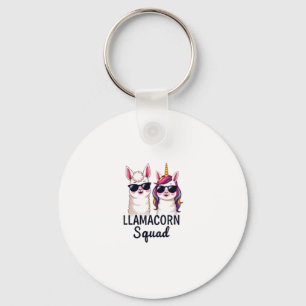 Llamacorn Squad Funny Unicorn Llama Squad Christma Key Ring