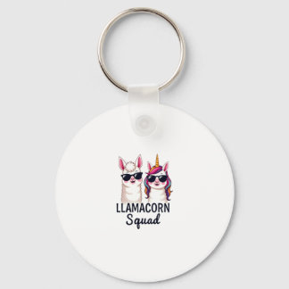 Llamacorn Squad Funny Unicorn Llama Squad Christma Key Ring