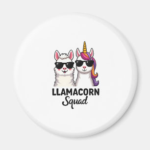 Llamacorn Squad Funny Unicorn Llama Squad Christma Magnet
