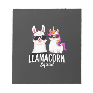 Llamacorn Squad Funny Unicorn Llama Squad Christma Notepad