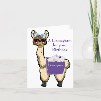 Llamagram Birthday Card