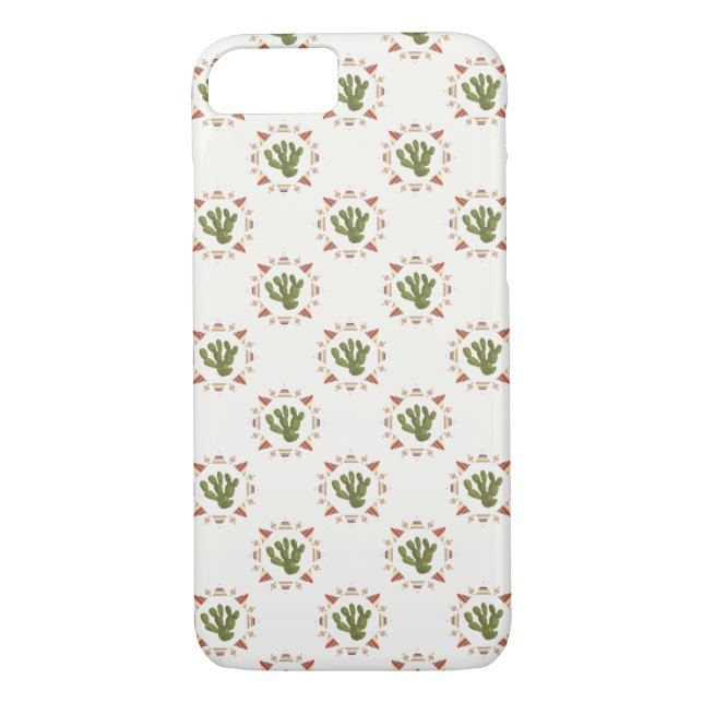 Llamarama Collection | Cactus Circle Case-Mate iPhone Case (Back)
