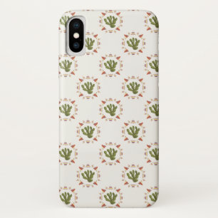 Llamarama Collection   Cactus Circle iPhone X Case