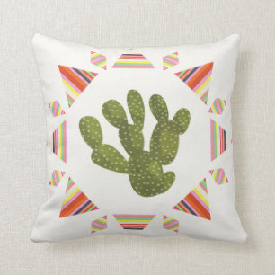 Llamarama Collection   Cactus Circle Cushion