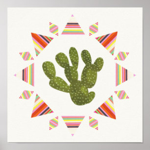 Llamarama Collection   Cactus Circle Poster