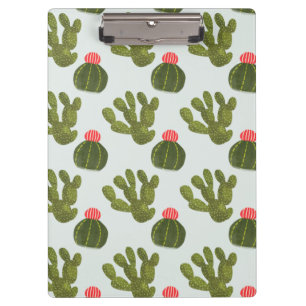 Llamarama Collection   Cute Cactus Pattern Clipboard