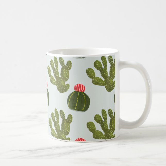 Llamarama Collection | Cute Cactus Pattern Coffee Mug (Right)