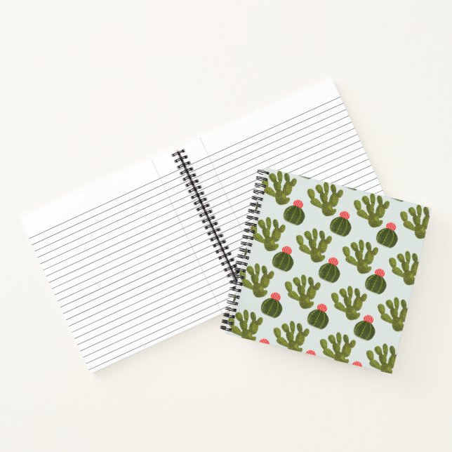 Llamarama Collection | Cute Cactus Pattern Notebook (Inside)