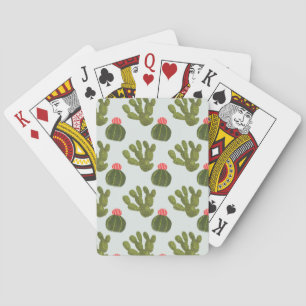 Llamarama Collection   Cute Cactus Pattern Playing Cards