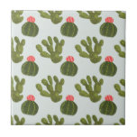 Llamarama Collection | Cute Cactus Pattern Tile<br><div class="desc">Enjoy this fresh creative cute cactus pattern on a product or wallart piece to enhance and add to the world around you. Artist: Victoria Borges</div>