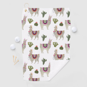 Llamarama Collection   Cute Lllamas Golf Towel