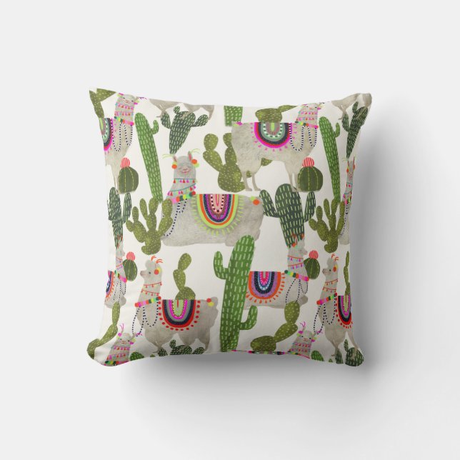 Llamarama Collection Pattern Cushion (Front)