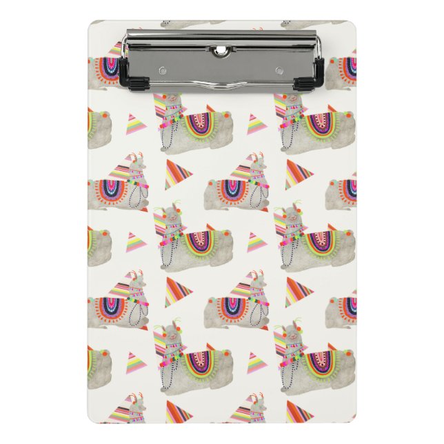Llamarama Collection Pattern II Mini Clipboard (Front)