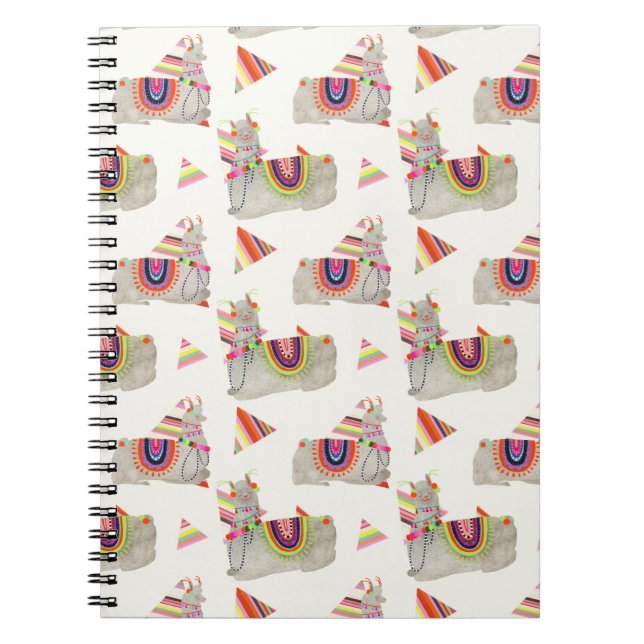 Llamarama Collection Pattern II Notebook (Front)