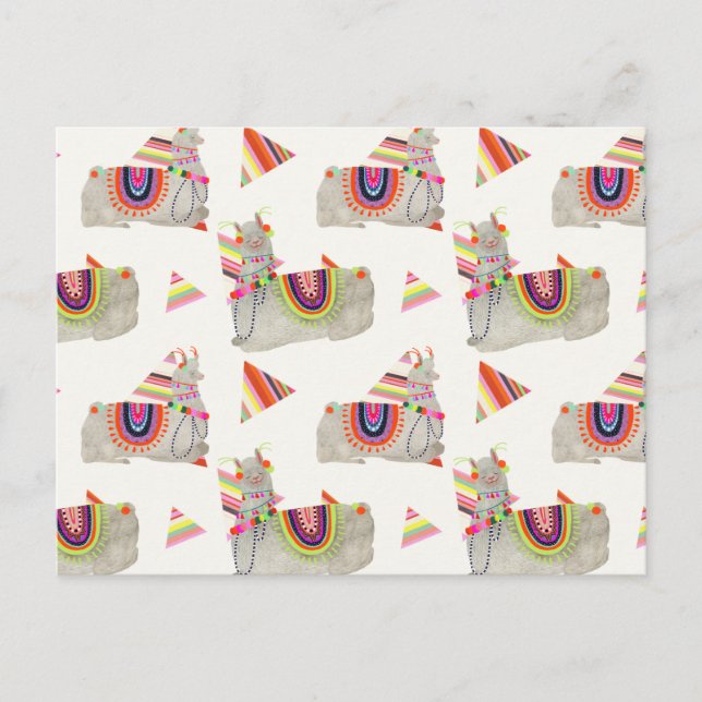 Llamarama Collection Pattern II Postcard (Front)