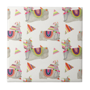 Llamarama Collection Pattern II Tile