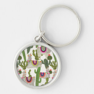 Llamarama Collection Pattern Key Ring