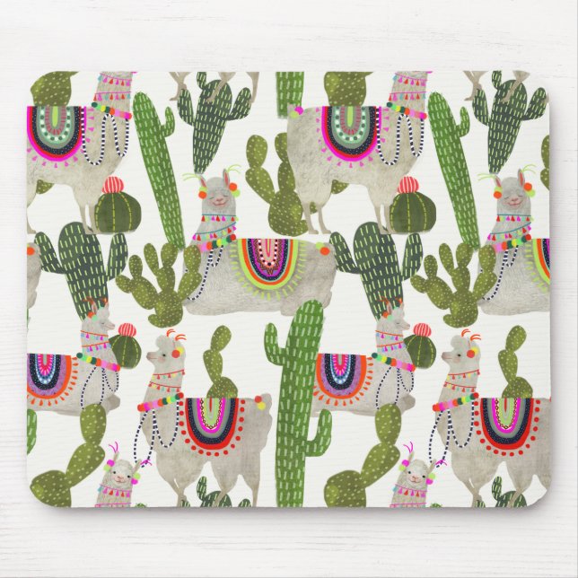 Llamarama Collection Pattern Mouse Mat (Front)