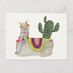 Llamarama Collection Smiling Llamas Postcard