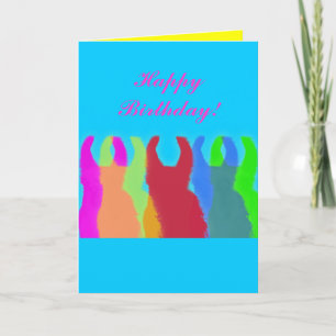 Llamas 5 in Bright Graphic Llama Colours Card