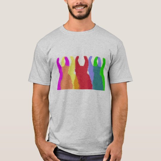 Llamas 5 in Bright Graphic Llama Colours T-Shirt