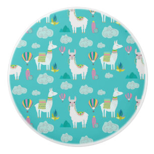 Llamas Alpacas Ceramic Knob