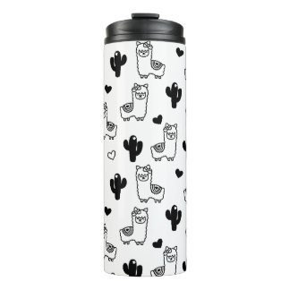 Llamas and Cactus Tumbler, Insulated Tumbler