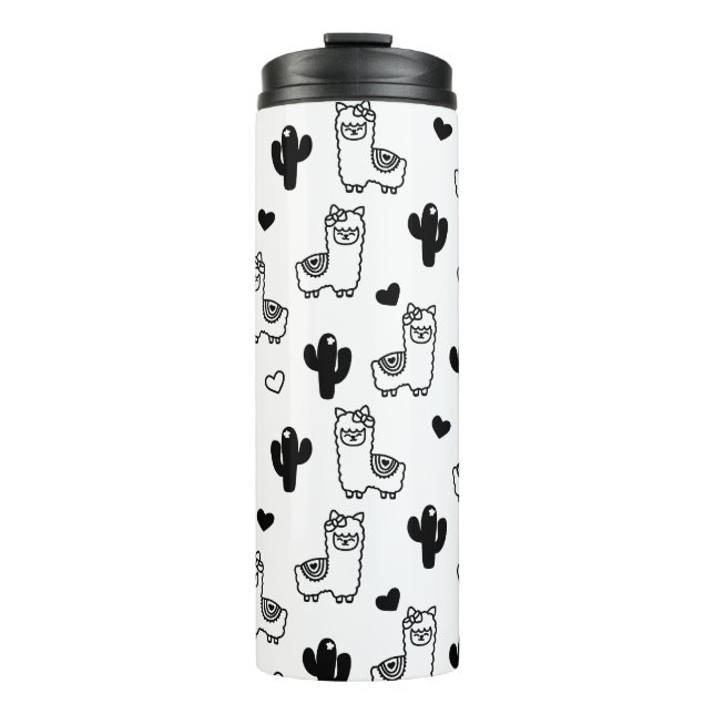 Llamas and Cactus Tumbler, Insulated Tumbler (Front)