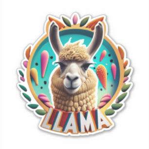 Llamas and Laughter Decorate with Llama Stickers
