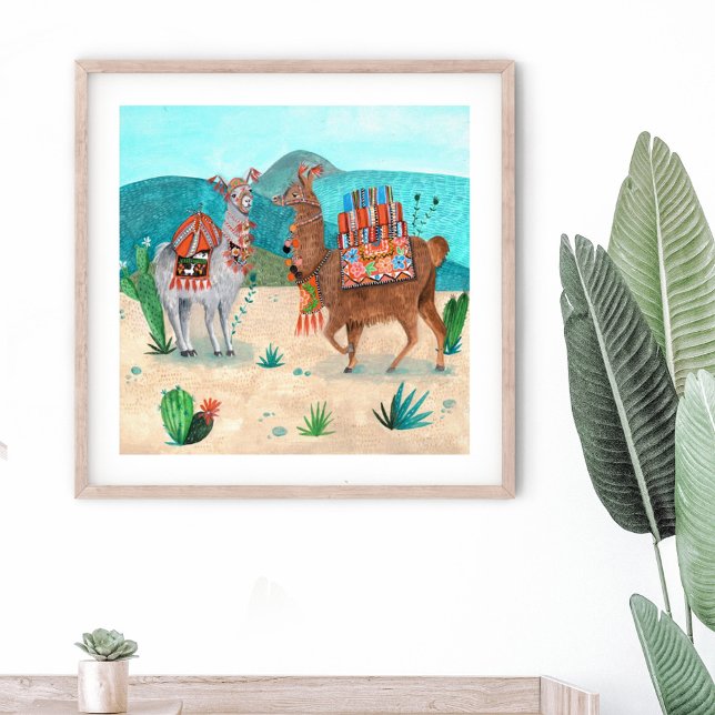 Llamas animals landscape poster (Creator Uploaded)