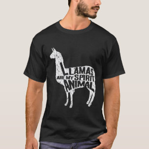 Llamas Are My Spirit Animal Humour Llama Pun T-Shirt