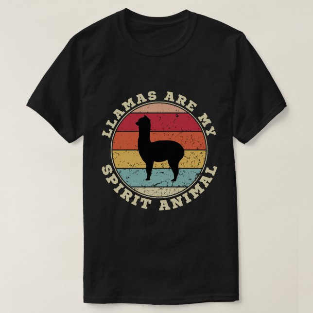 Llamas Are My Spirit Animal T-Shirt (Design Front)