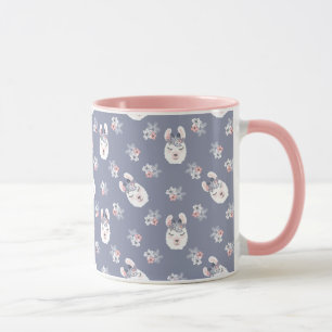 Llamas & Flowers Pattern Mug