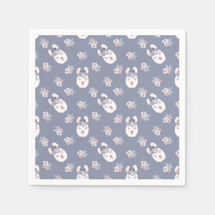 Llamas & Flowers Pattern Napkin