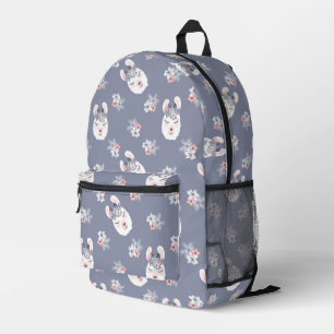 Llamas & Flowers Pattern Printed Backpack