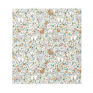 Llamas in Green Notepad