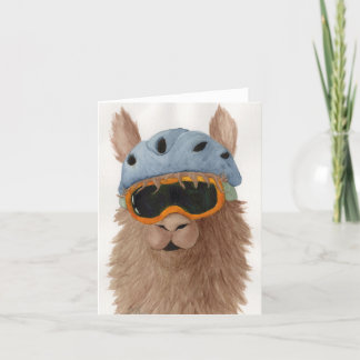 Llamas in Shades: January Greeting Card 4"x5.6"