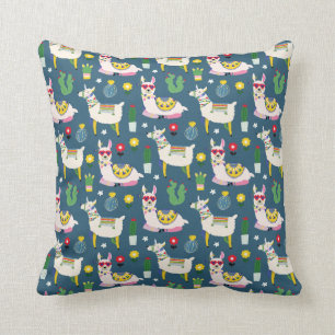 Llamas In Sunglasses Pattern Cushion