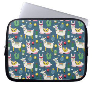 Llamas In Sunglasses Pattern Laptop Sleeve