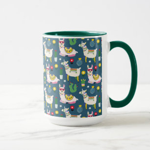 Llamas In Sunglasses Pattern Mug