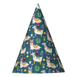 Llamas In Sunglasses Pattern Party Hat