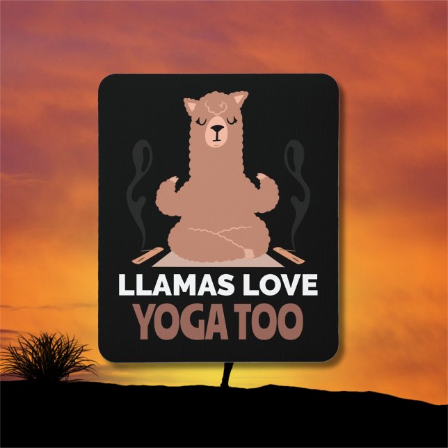 Llamas love yoga too   T-Shirt Mouse Mat (Creator Uploaded)